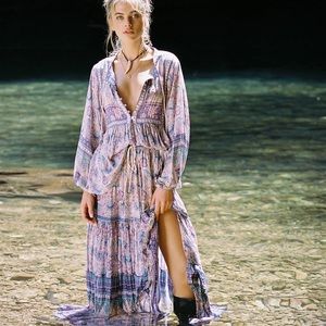 NWT Spell and the Gypsy Designs Collective Poinciana Gown Maxi Midi Dress XS